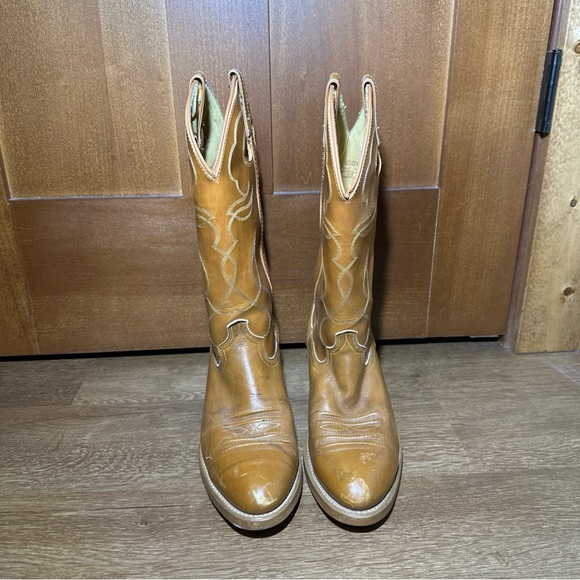 Vintage ACME Marbled USA Made Western 4607 Cowboy Boots‎ Mens 10 D Brown USA